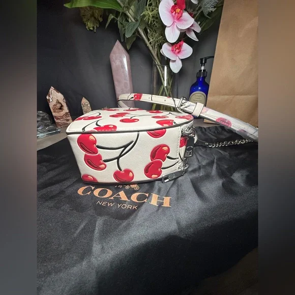 Coach Heart-Shaped Crossbody Bag with Cherry Print - duster bag - shopping bag - Picture 11 of 14